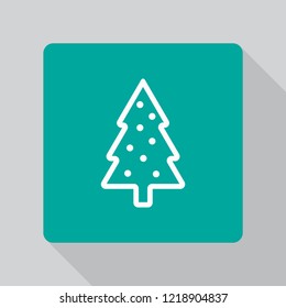 fir-tree . line vector icon