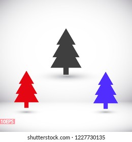 fir-tree . line vector icon