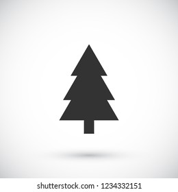 fir-tree . line vector icon
