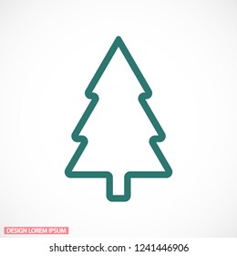 fir-tree . line vector icon