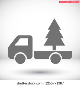 fir-tree . line vector icon