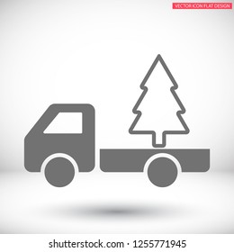 fir-tree . line vector icon