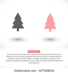 fir-tree . line vector icon