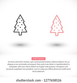 fir-tree . line vector icon