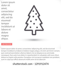 fir-tree . line vector icon