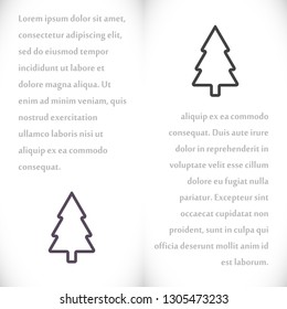 fir-tree . line vector icon