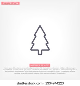 fir-tree . line vector icon