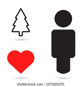 fir-tree . line vector icon