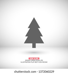 fir-tree . line vector icon