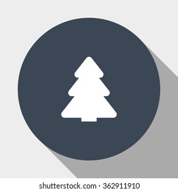 fir-tree . line vector icon