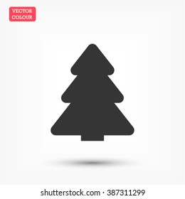 fir-tree . line vector icon