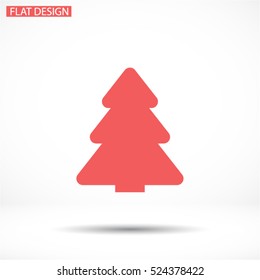 fir-tree. line vector icon