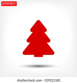 fir-tree . line vector icon