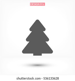 fir-tree . line vector icon