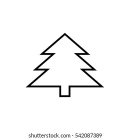 fir-tree . line vector icon