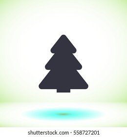 fir-tree . line vector icon