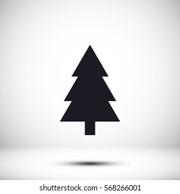 fir-tree . line vector icon