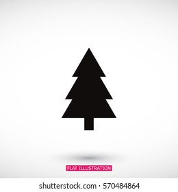 fir-tree . line vector icon