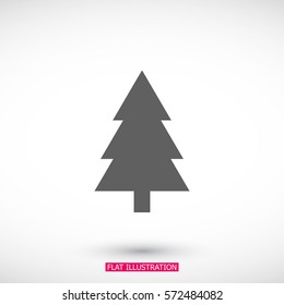 fir-tree . line vector icon