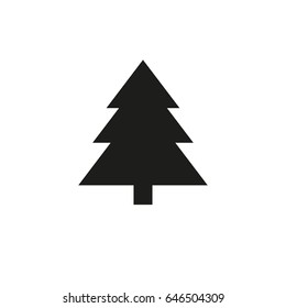 fir-tree, line vector icon