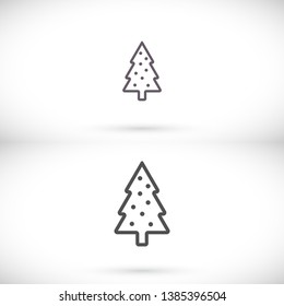 fir-tree . line vector icon . Lorem Ipsum Illustration design