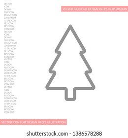 fir-tree . line vector icon . Lorem Ipsum Illustration design