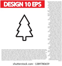 fir-tree . line vector icon . Lorem Ipsum Illustration design