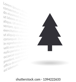 fir-tree . line vector icon . Lorem Ipsum Illustration design