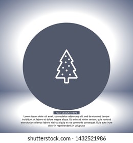 fir-tree . line vector icon . Lorem Ipsum Illustration design