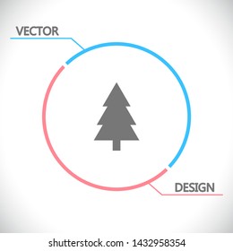 fir-tree . line vector icon . Lorem Ipsum Illustration design