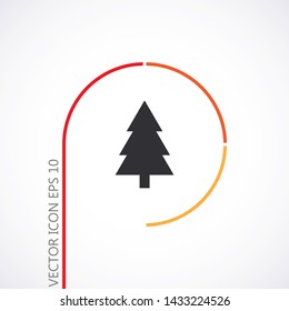 fir-tree . line vector icon . Lorem Ipsum Illustration design