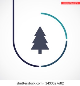 fir-tree . line vector icon . Lorem Ipsum Illustration design