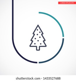 fir-tree . line vector icon . Lorem Ipsum Illustration design