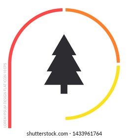 fir-tree . line vector icon . Lorem Ipsum Illustration design