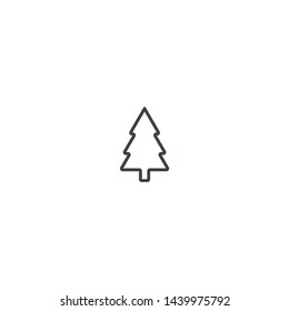 fir-tree . line vector icon . Lorem Ipsum Illustration design