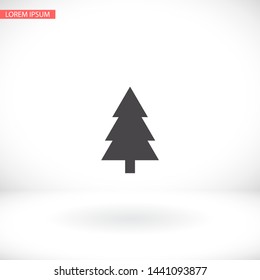 fir-tree . line vector icon . Lorem Ipsum Illustration design