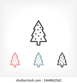 fir-tree . line vector icon . Lorem Ipsum Illustration design