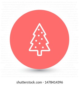 fir-tree . line vector icon . Lorem Ipsum Illustration design