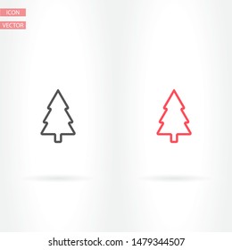 fir-tree . line vector icon . Lorem Ipsum Illustration design