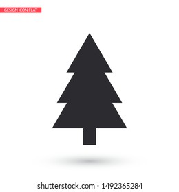 fir-tree . line vector icon . Lorem Ipsum Illustration design