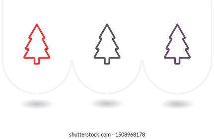 fir-tree . line vector icon . Lorem Ipsum Illustration design