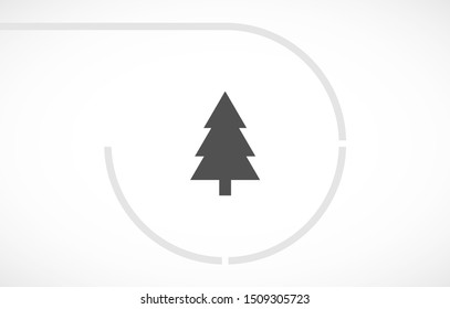 fir-tree . line vector icon . Lorem Ipsum Illustration design