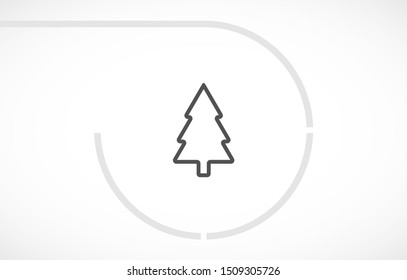 fir-tree . line vector icon . Lorem Ipsum Illustration design