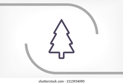 fir-tree . line vector icon . Lorem Ipsum Illustration design