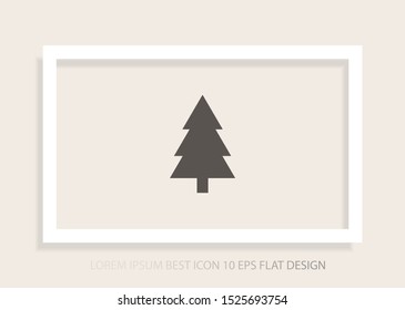fir-tree . line vector icon . Lorem Ipsum Illustration design