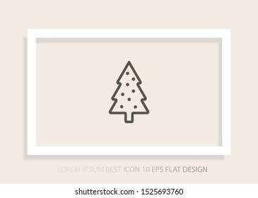 fir-tree . line vector icon . Lorem Ipsum Illustration design