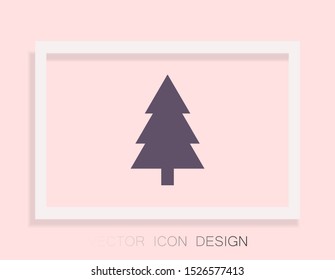 fir-tree . line vector icon . Lorem Ipsum Illustration design