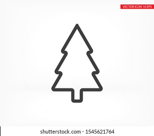 fir-tree . line vector icon . Lorem Ipsum Illustration design