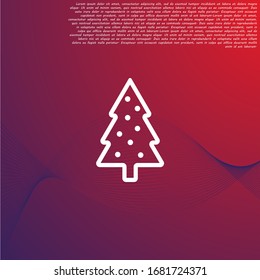 fir-tree . line vector icon . Lorem Ipsum Illustration design