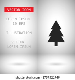 fir-tree . line vector icon . Lorem Ipsum Illustration design